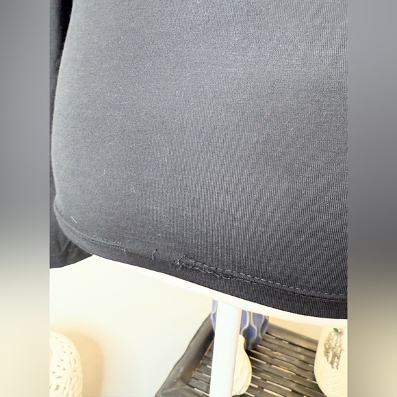 NWT Reformation Black Square Neck Long Sleeve Top Size M Stretch Tencel Lyocell - Picture 8 of 13